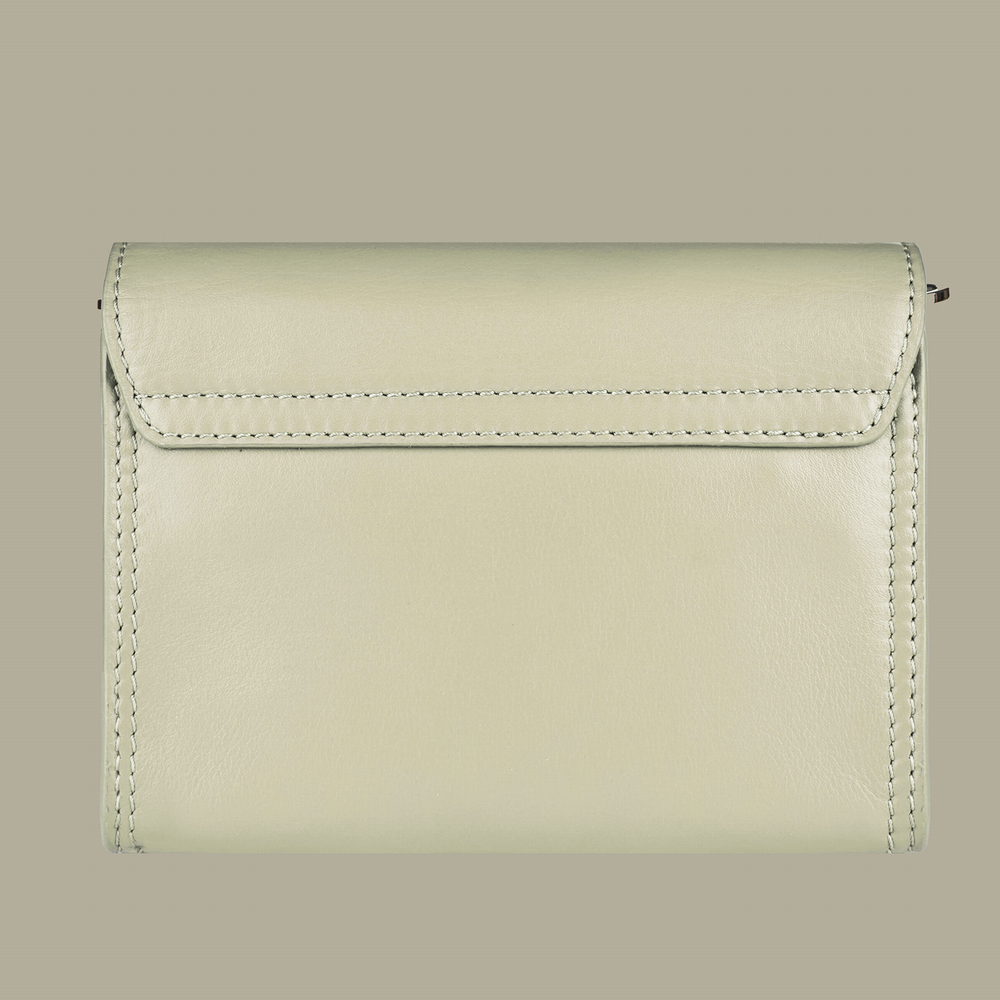 Petit sac à main cuir, cristaux – beige