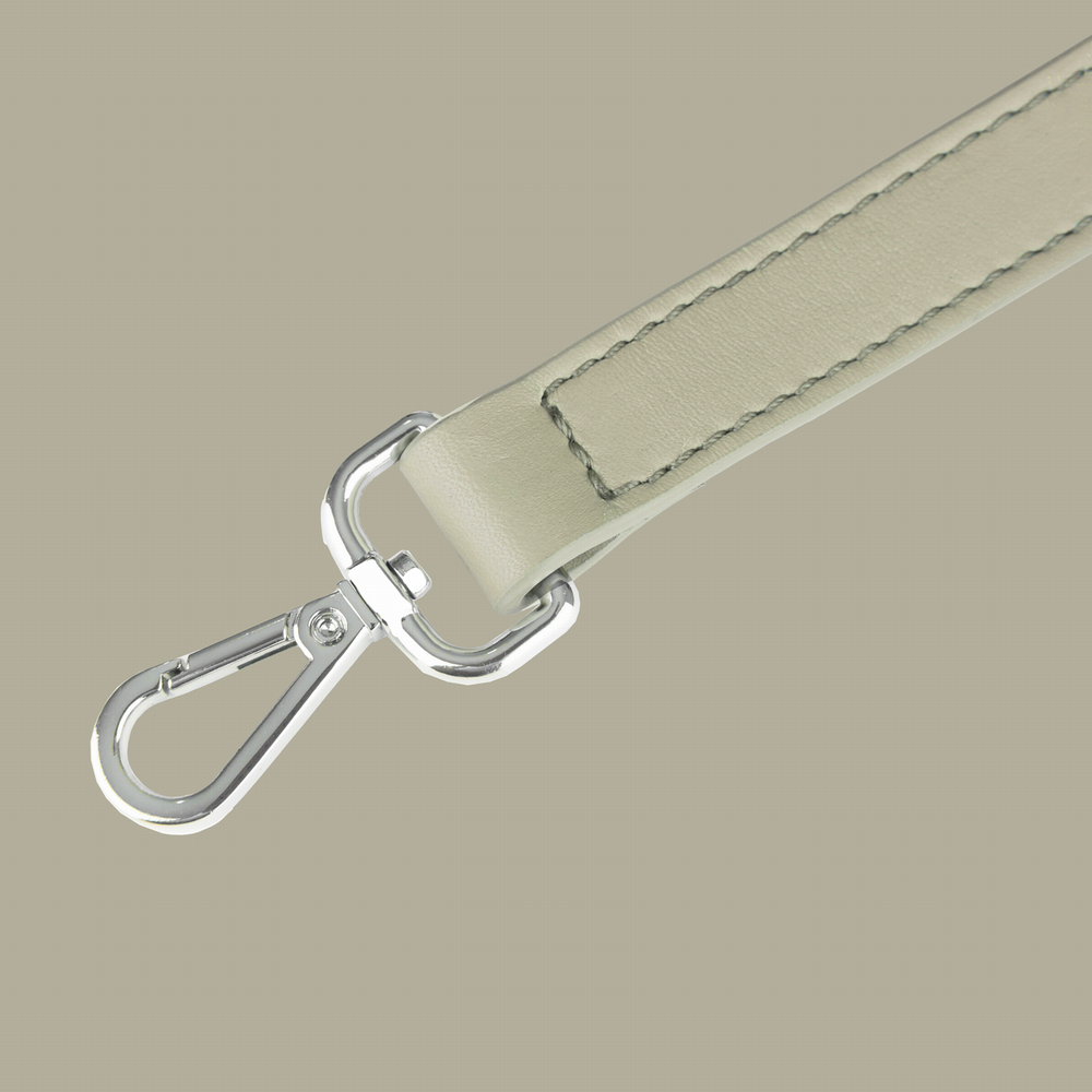 Petit sac à main cuir, cristaux – beige