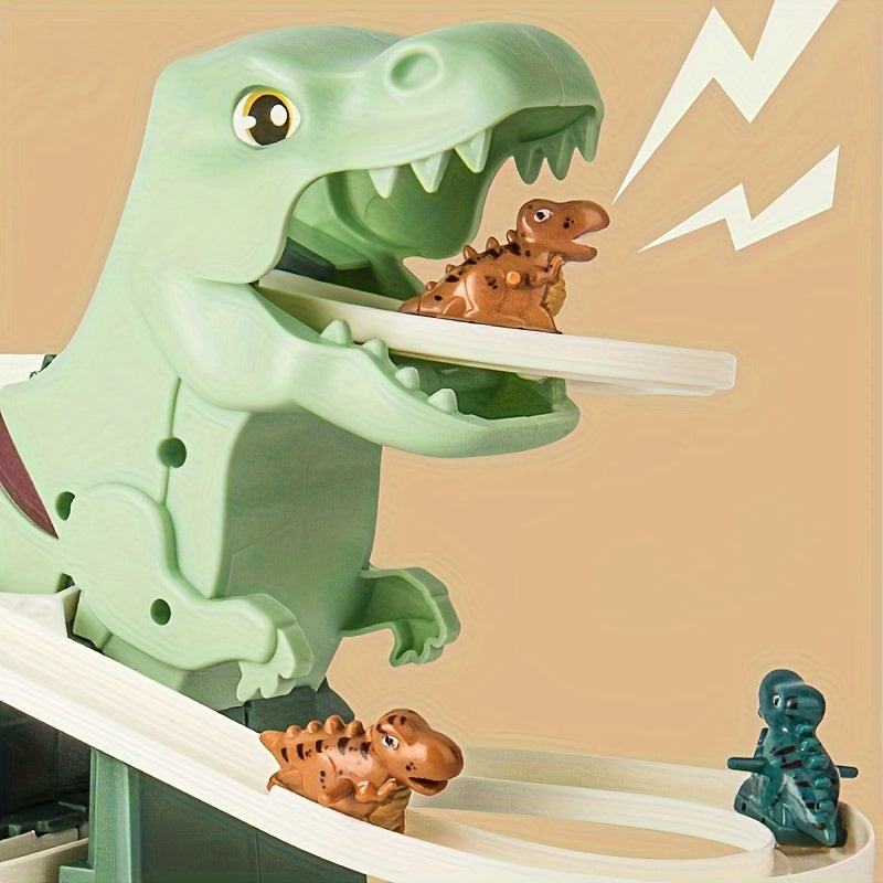Sidimon Toboggan Dinosaure Avec Trois Voitures Dinosaures Jouet Éducatif En ABS Robuste Pour Enfant by LSDLBoutique.ch
