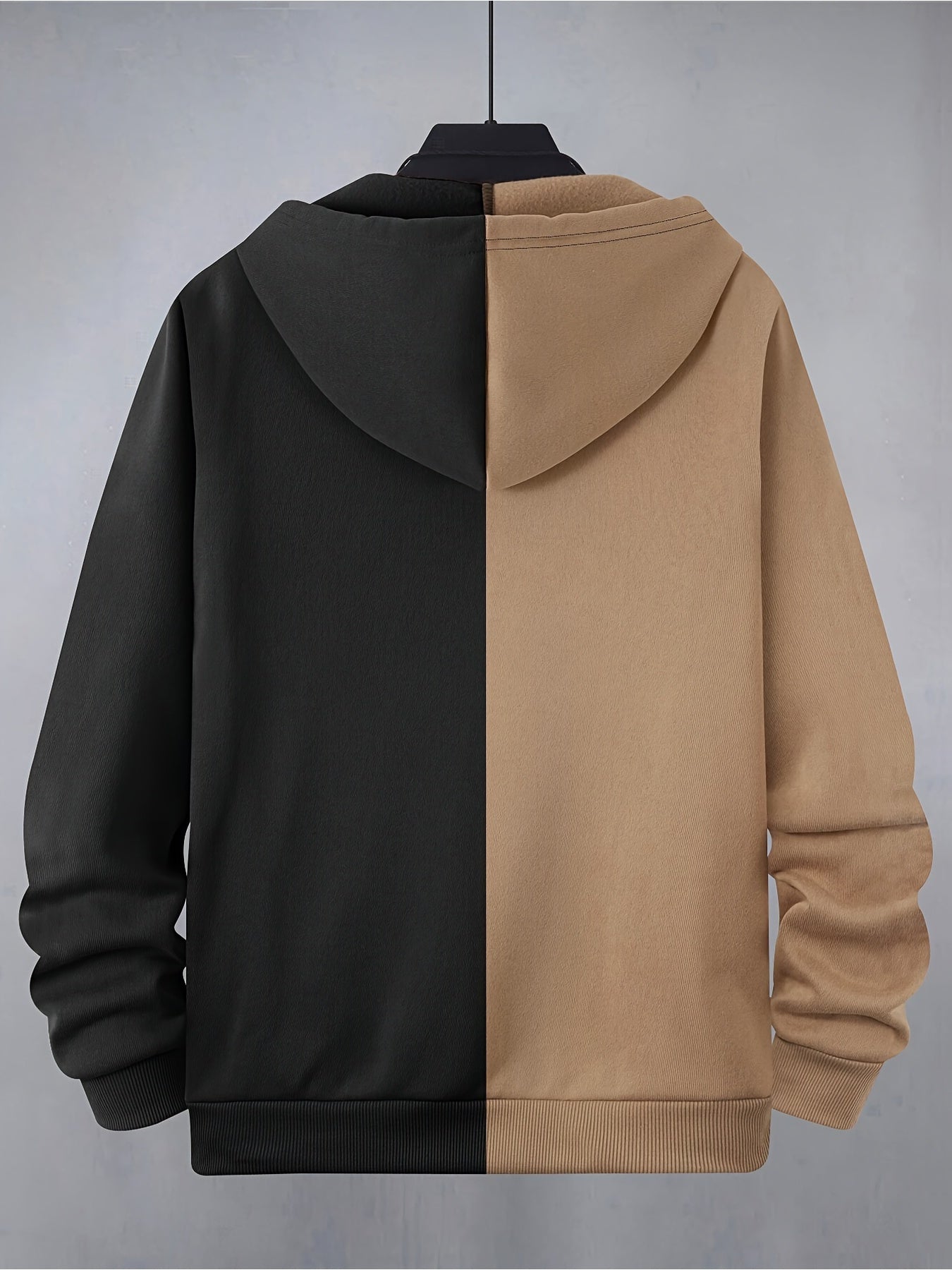 Sweat à Capuche Bicolore pour Homme – Style Sportswear Décontracté