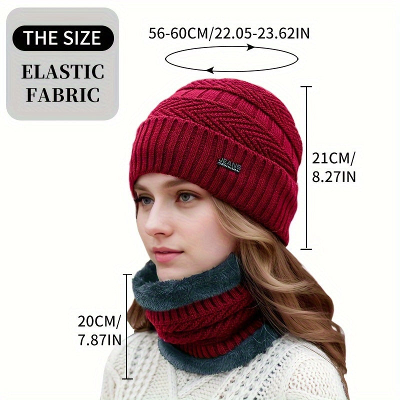 Ensemble Thermique Hiver Trois Pièces Bonnet Écharpe Gants Chauds Confort Quotidien Durable by LSDLBoutique.ch