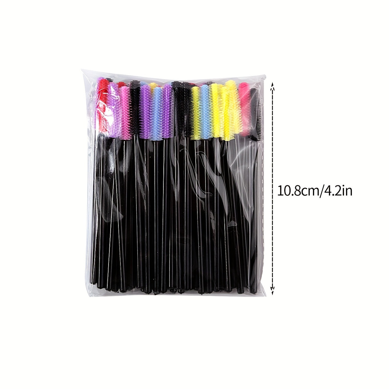 Lot de 49 Brosses Cils en Silicone Multicolores – Brosse Maquillage Jetable Professionnelle