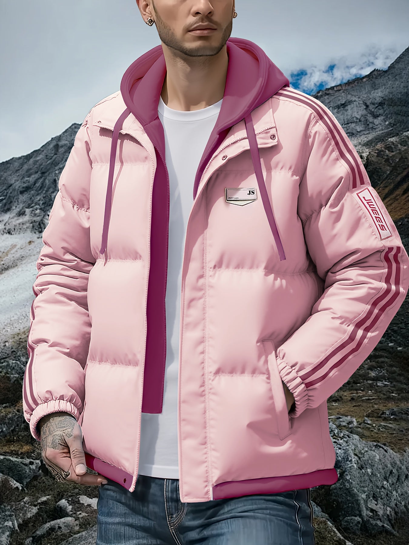 Manteau D’Hiver Capuche Pour Homme Fermeture Éclair Ultra Chaud Et Confortable Polyvalent by LSDLBoutique.ch