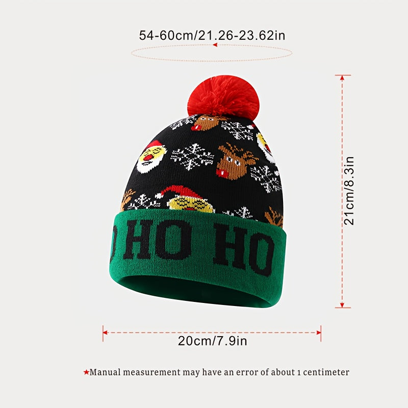 Bonnet De Noël Renne Bonhomme De Neige Sapin Avec Pompon Unisexe Édition Raffinée by LSDLBoutique.ch
