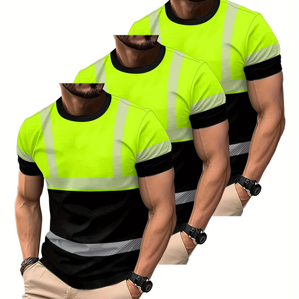 WorkPro – Lot de 3 T-Shirts de Travail Homme Respirants, Manches Courtes by LSDLBoutique.ch