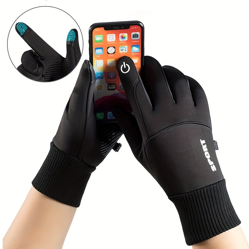 Set Hiver 2 Pièces Cagoule Et Gants Épais Unisexe Noir Pour Sports De Plein Air Et Trajets Quotidiens Chaud Léger by LSDLBoutique.ch