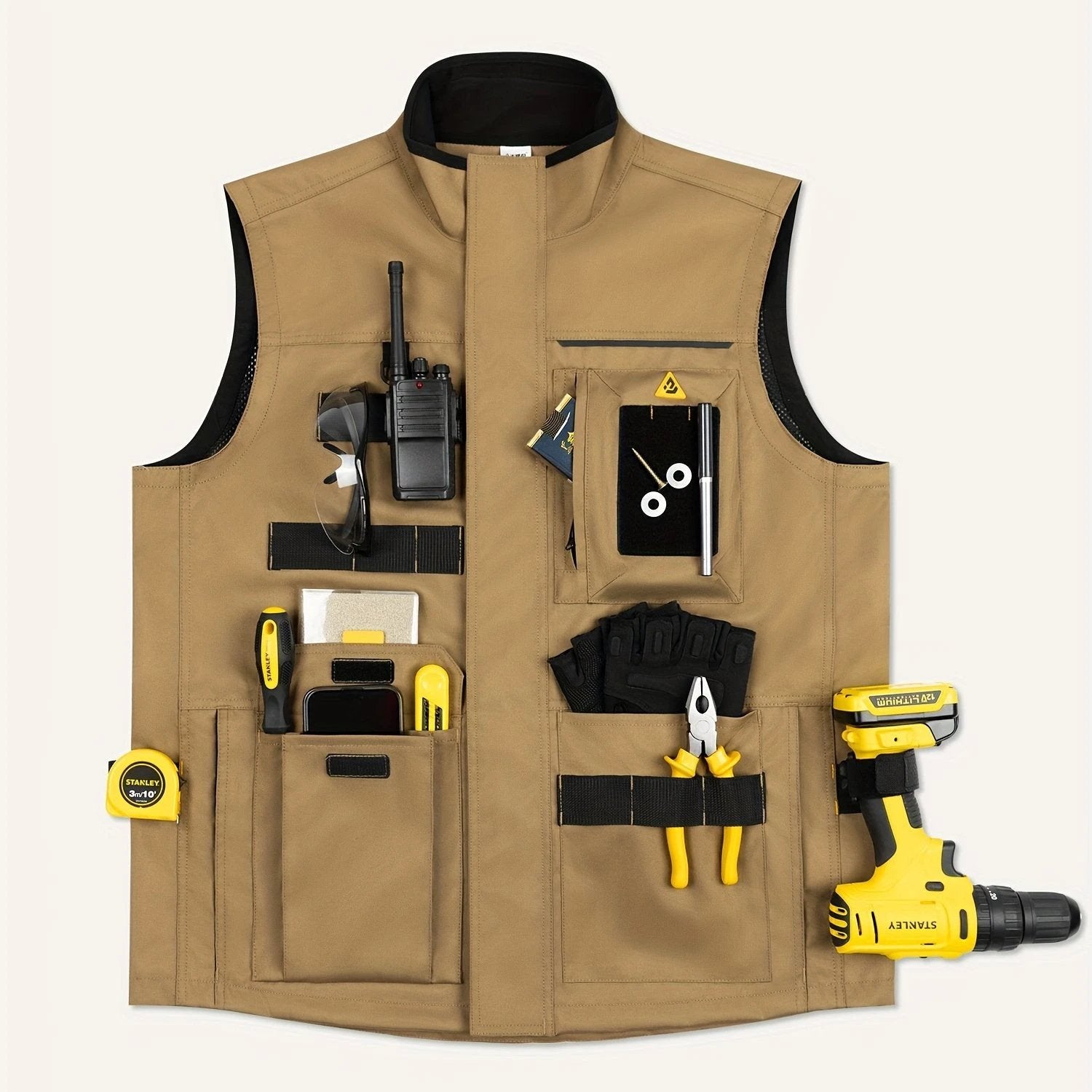 Jingmo – Gilet de Travail Multi-Poches Homme, Outdoor Toutes Saisons by LSDLBoutique.ch