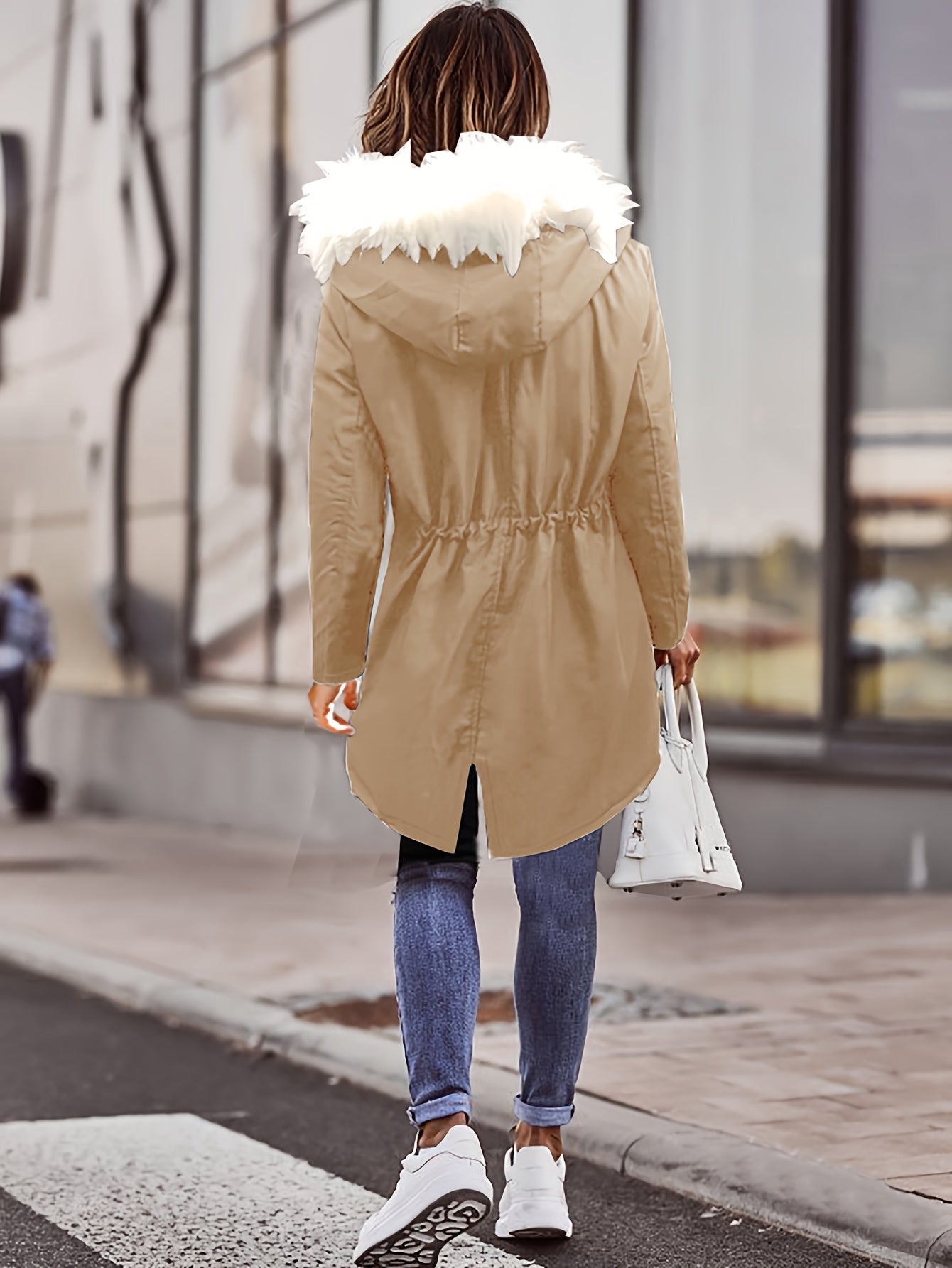 LSDLBoutique Manteau Femme Automne Hiver Casual Uni À Poches Doublure Intégrale Polyester by LSDLBoutique.ch