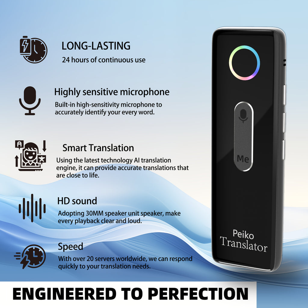 Langogo Portable Language Translator Device – Traducteur Instantané 2-Voies, 136 Langues by LSDLBoutique.ch