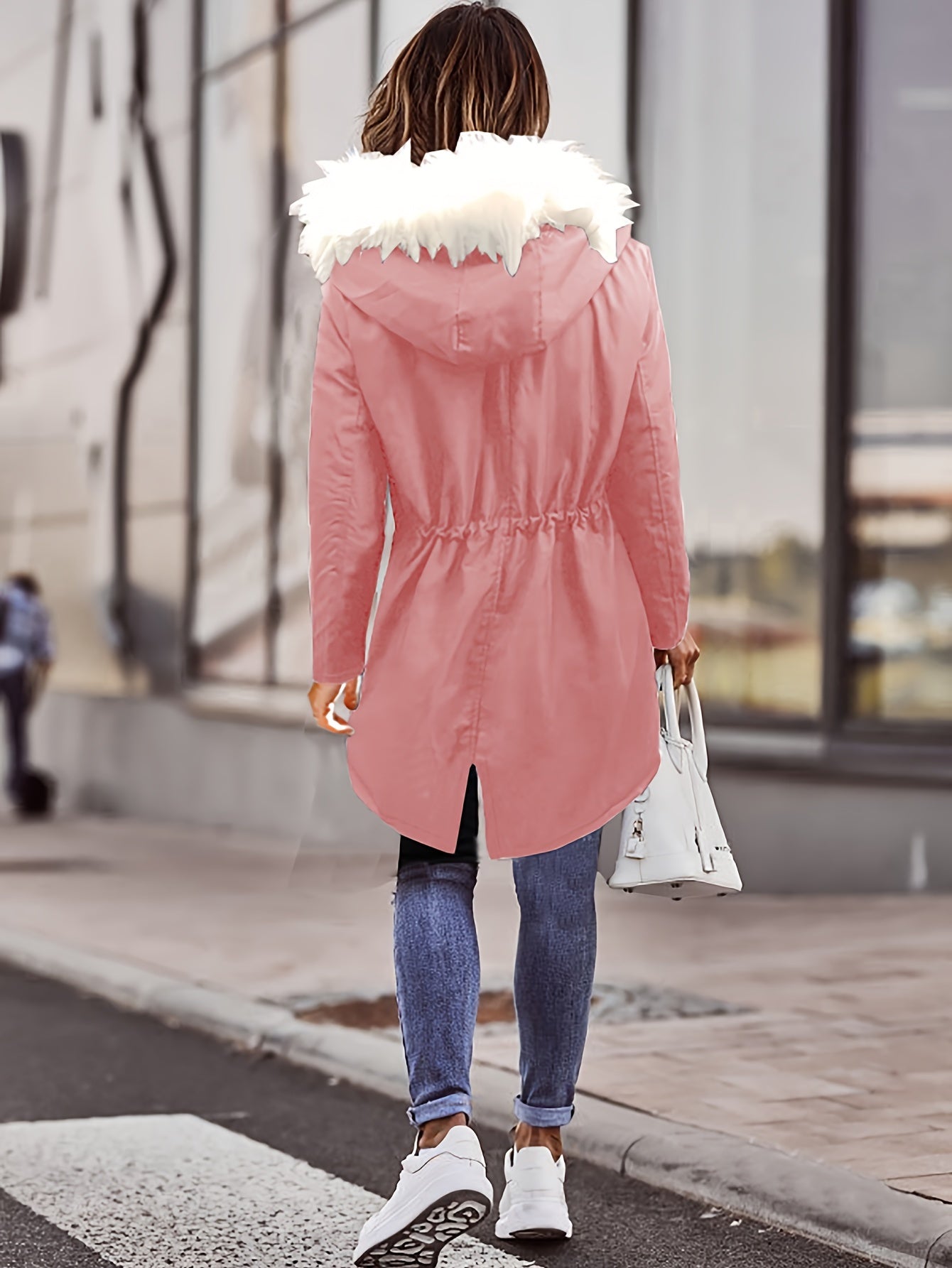 LSDLBoutique Manteau Femme Automne Hiver Casual Uni À Poches Doublure Intégrale Polyester by LSDLBoutique.ch