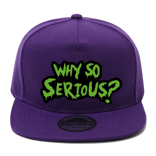Casquette Streetwear Why So Serious Noire et Verte Snapback Unisexe Polyester Léger Dos en Maille Respirante by LSDLBoutique.ch