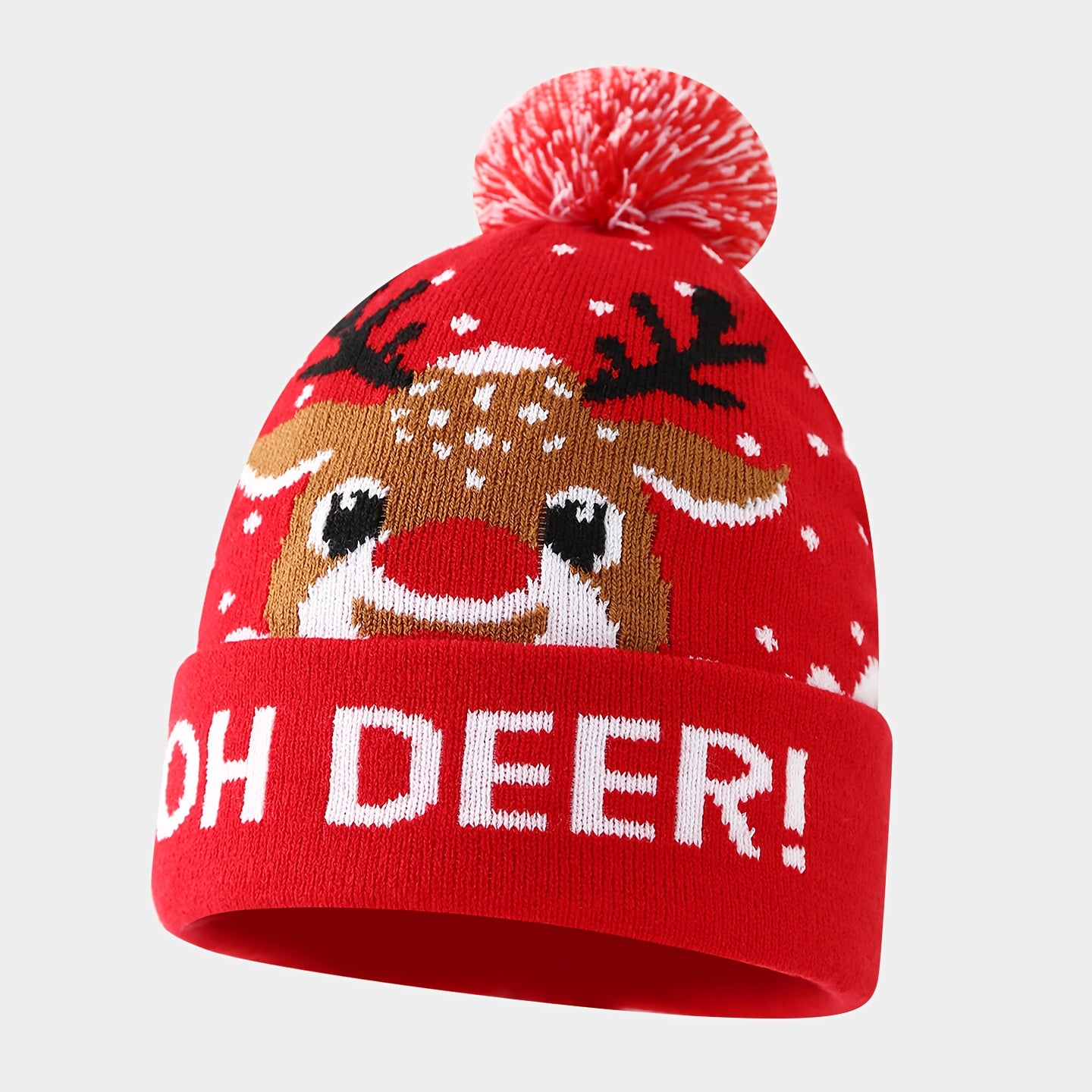 Bonnet De Noël Renne Bonhomme De Neige Sapin Avec Pompon Unisexe Édition Raffinée by LSDLBoutique.ch