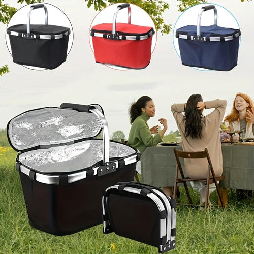 Panier Isotherme Pliant Avec Couvercle Zip Aluminium Oxford