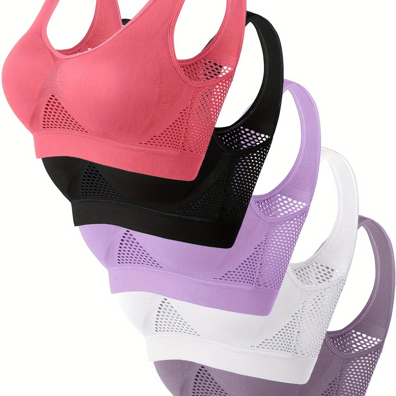 Lot De 5 Brassières De Sport Sans Armatures Femme Confort Maintien Tissu Respirant by LSDLBoutique.ch