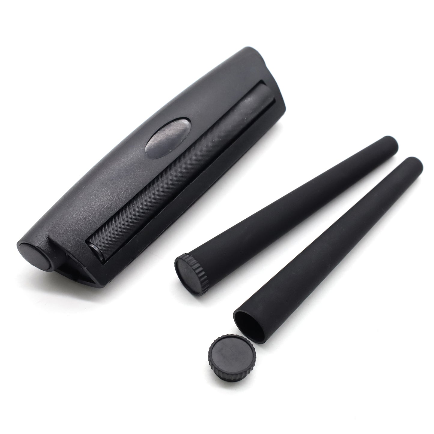 Set Fumeur Noir 7pcs : Grinder 50mm, Plateau, Pipe, Rouleur Cadeau by LSDLBoutique.ch