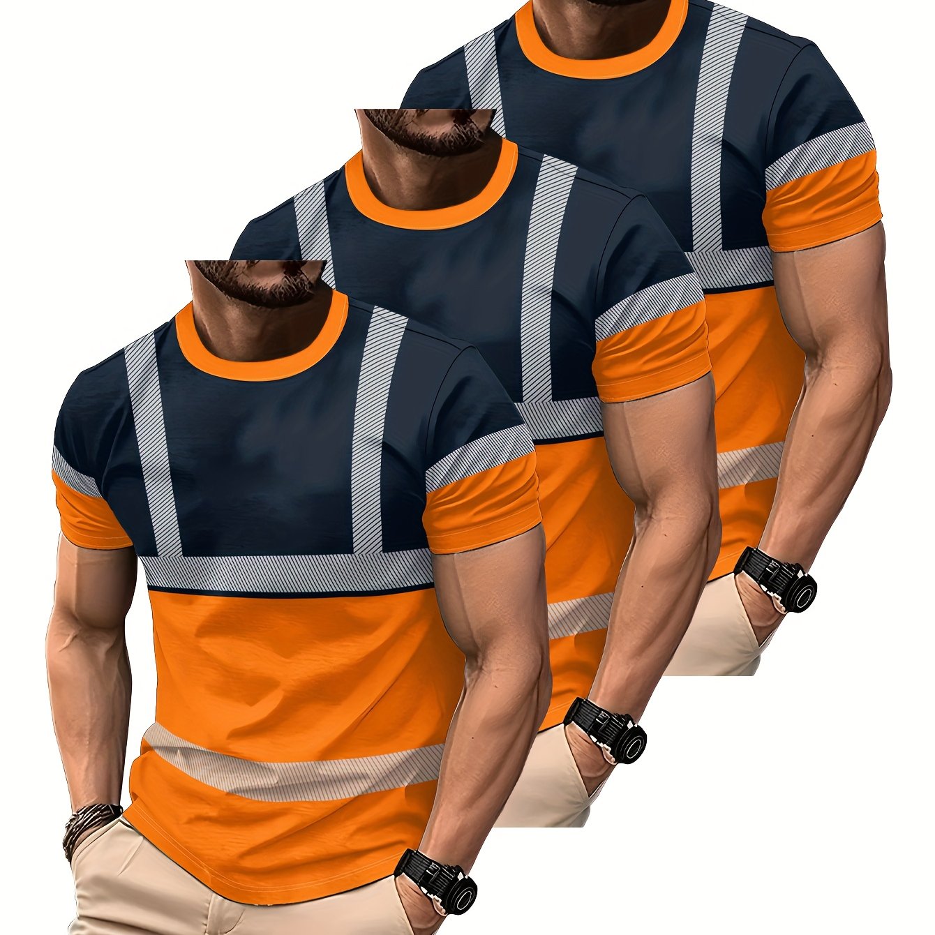 WorkPro – Lot de 3 T-Shirts de Travail Homme Respirants, Manches Courtes by LSDLBoutique.ch