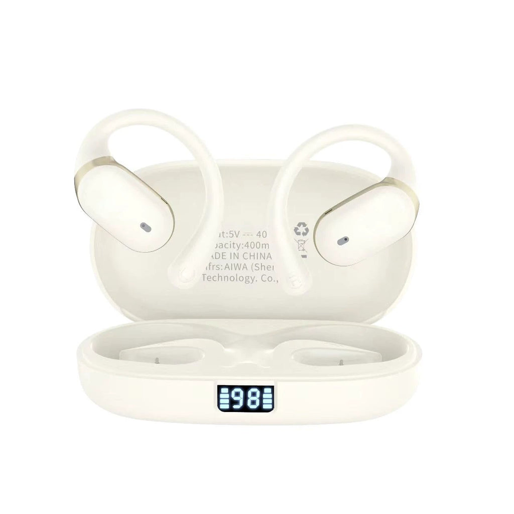 Open Ear Wireless Bluetooth Headphones, Open Ear Bluetooth Earbuds with Clip for Sports with Noise Reduction ENC, IPX7 Waterproof, 40 Hours Battery Life, Clear Calls, Comfortable, Bluetooth 5.3 (Black)