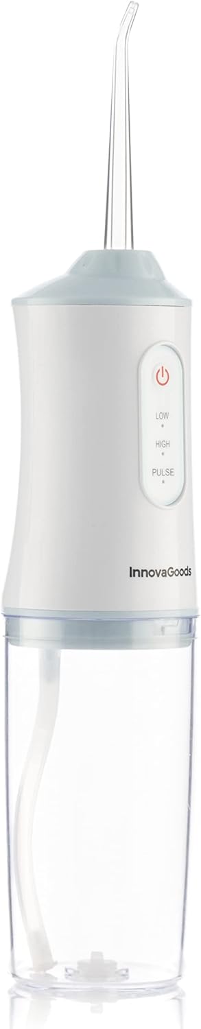 InnovaGoods® Irrigador dental recargable portátil Denter, nettoyez vos dents en profondeur et en toute efficacité, avec une fonction d'irrigateur dentaire, idéal pour la maison.