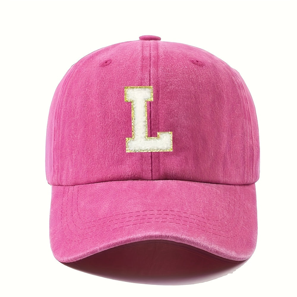 Casquette Vintage Alphabet A Z Rose Dorée Style Y2K Signée LSDLBoutique Pour Chaque Lettre by LSDLBoutique.ch