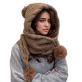 Bonnet d’Hiver Femme – Pompons et Écharpe - LSDLBoutique