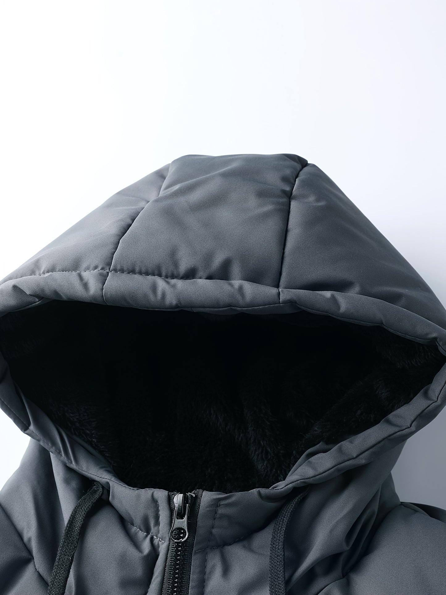 Veste Hiver En Peluche Douce Avec Capuche Et Fermeture Éclair Pour Isolation Thermique Maximale Confortable by LSDLBoutique.ch