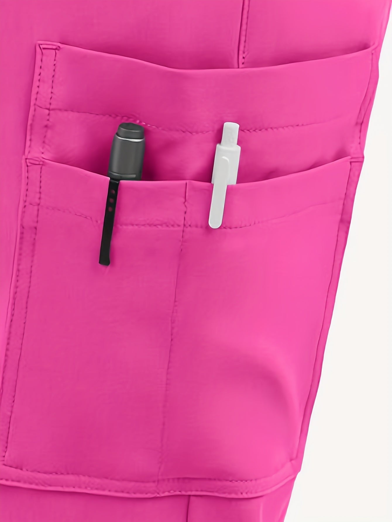 Pantalon de Travail Femme Rose Fuchsia – Taille Élastique et Cordon by LSDLBoutique.ch