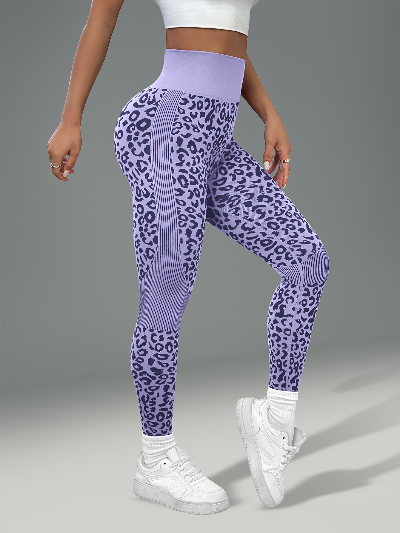 Legging Femme Imprimé Léopard Taille Élastique Antidérapant Stretch Respirant Pour Yoga Et Sport by LSDLBoutique.ch