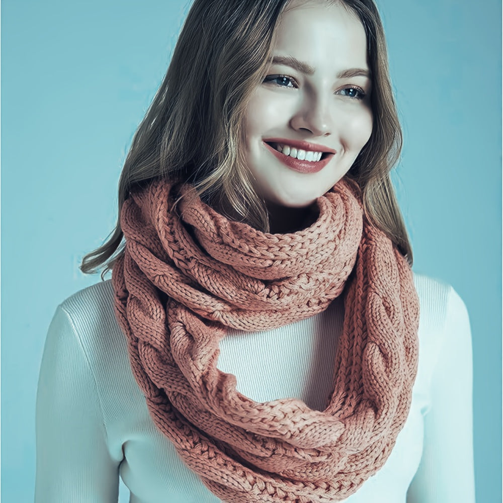 Écharpe Femme Épaisse Pour Hiver Chaude Élastique Élégante Multicolore Confortable Idée Cadeau Noël by LSDLBoutique.ch