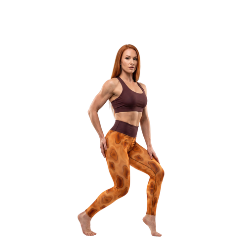 Dehnbare Yoga-Leggings mit hohem Bund – Léonie