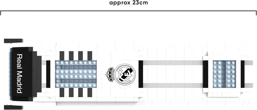 FOCO Jouet de construction de football Real Madrid CF BRXLZ Bus de l’équipe sous licence officielle