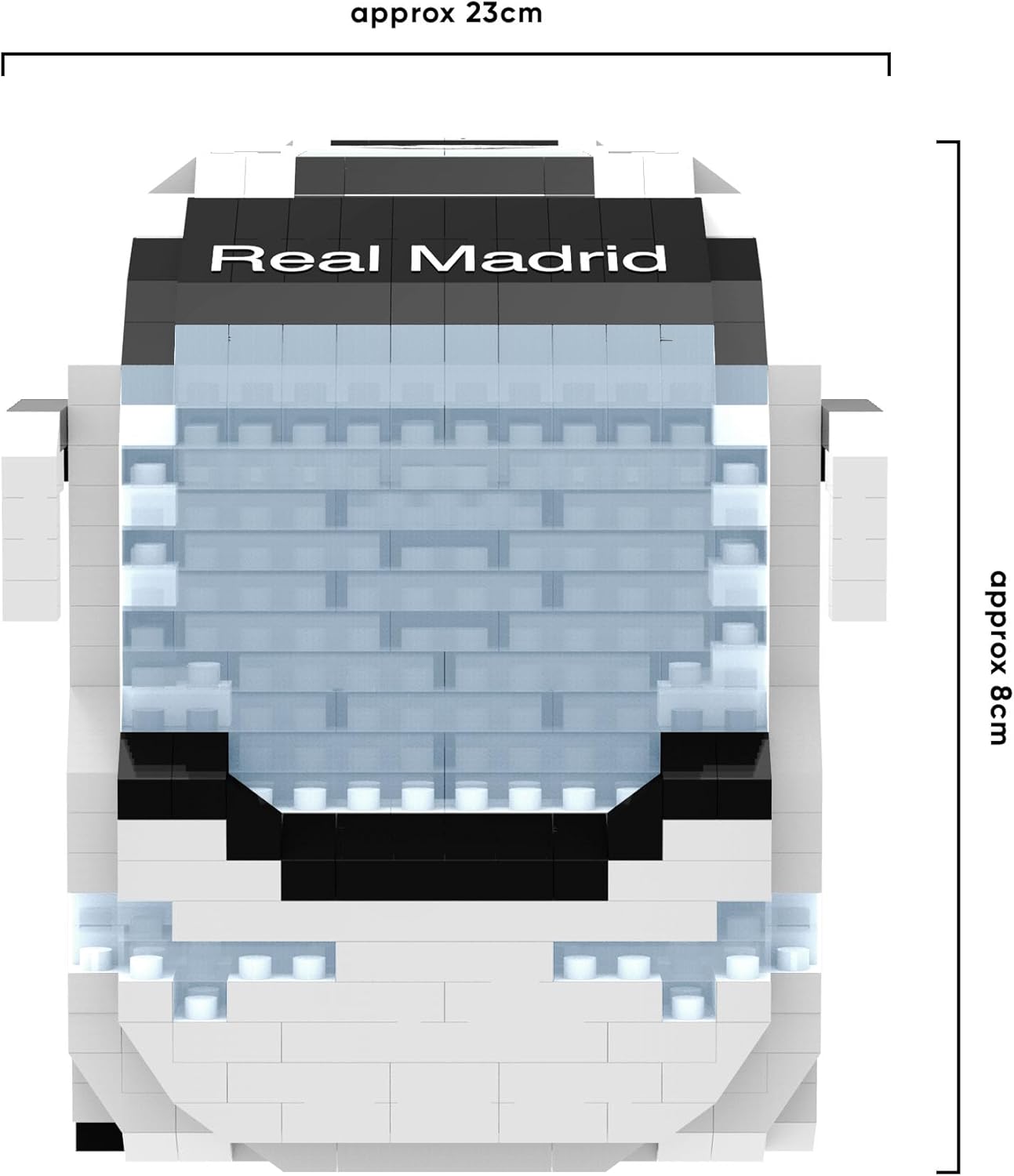 FOCO Jouet de construction de football Real Madrid CF BRXLZ Bus de l’équipe sous licence officielle
