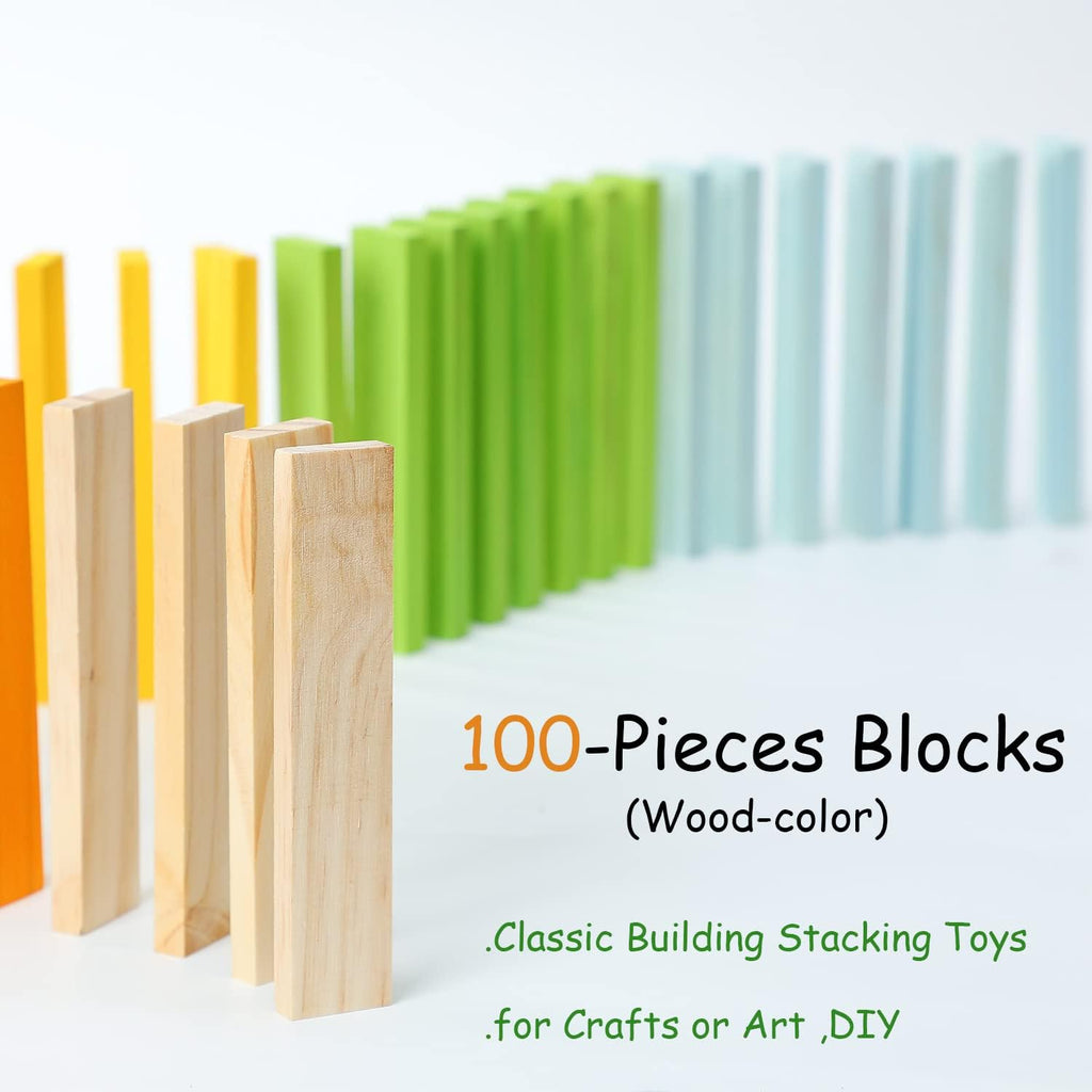 ICEKO - 100 Planchettes - Jeux de Construction en Bois pour Enfants - Développeur de Coordination et d'Éveil À partir de 3 Ans