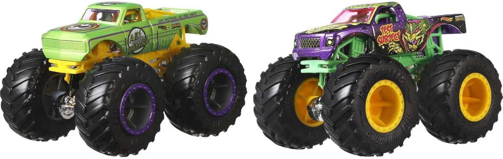 Hot Wheels Véhicules Monster Truck Duos De Démolition FYJ64 - Modèle aléatoire