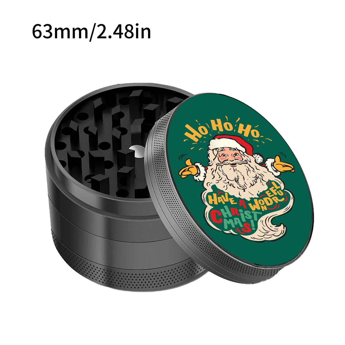 Grinder En Alliage De Zinc 4 Pièces Motif Père Noël 50 Et 63 Mm Durable Et Portable by LSDLBoutique.ch