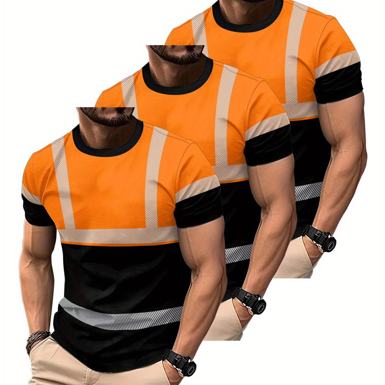 WorkPro – Lot de 3 T-Shirts de Travail Homme Respirants, Manches Courtes by LSDLBoutique.ch