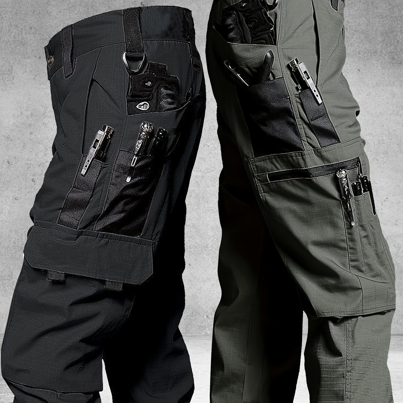 TactiPro – Lot de 2 Pantalons Cargo Tactiques Homme, Multi-Poches Résistants by LSDLBoutique.ch