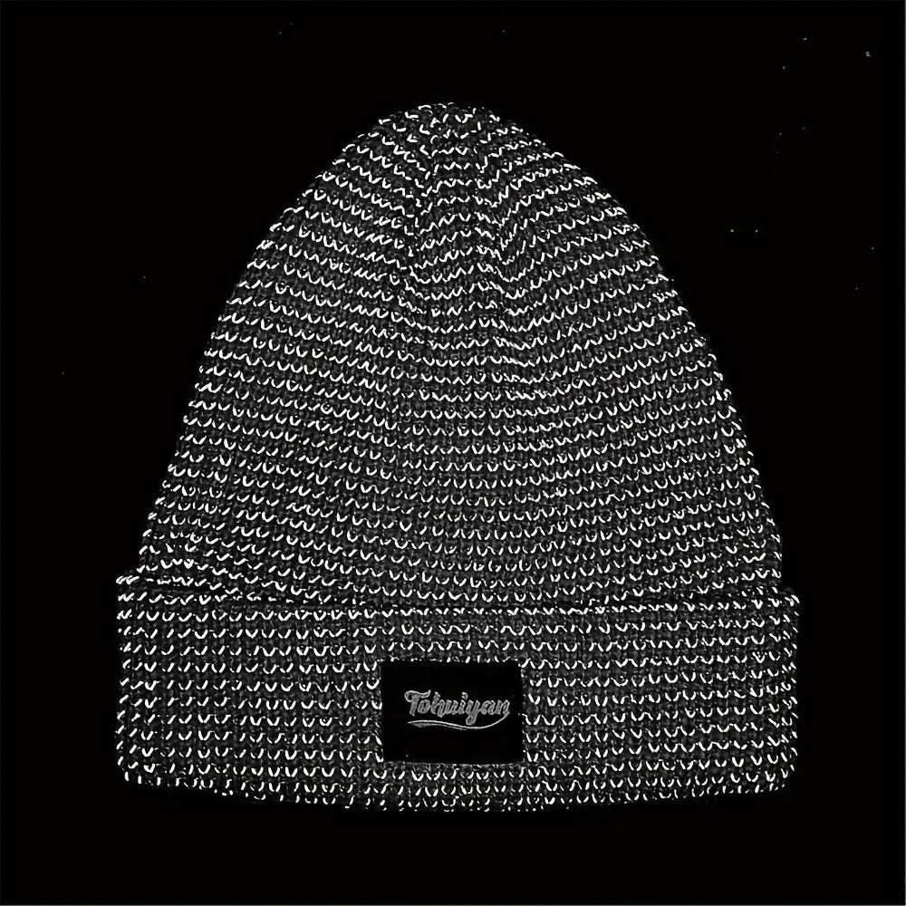 Bonnet Réfléchissant Hiver Unisexe Doublé Polaire Chaud Léger Confort Sécurité Idéal Neige by LSDLBoutique.ch