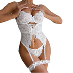 Angela - Floral White Lace Set