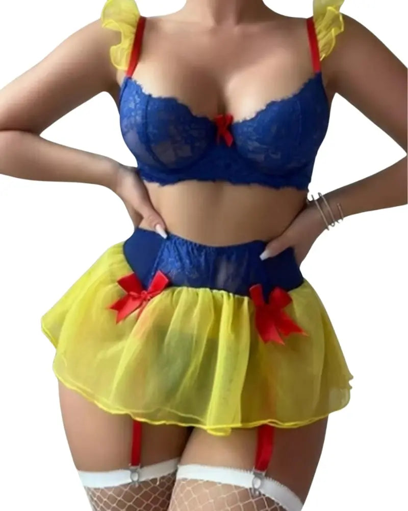 Sandy - Enchanted Princess Set with Fishnet Stockings