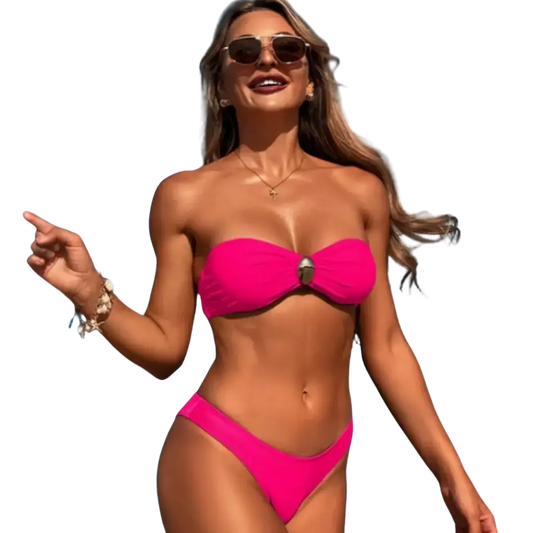 Yara – Bikini Bandeau Rose