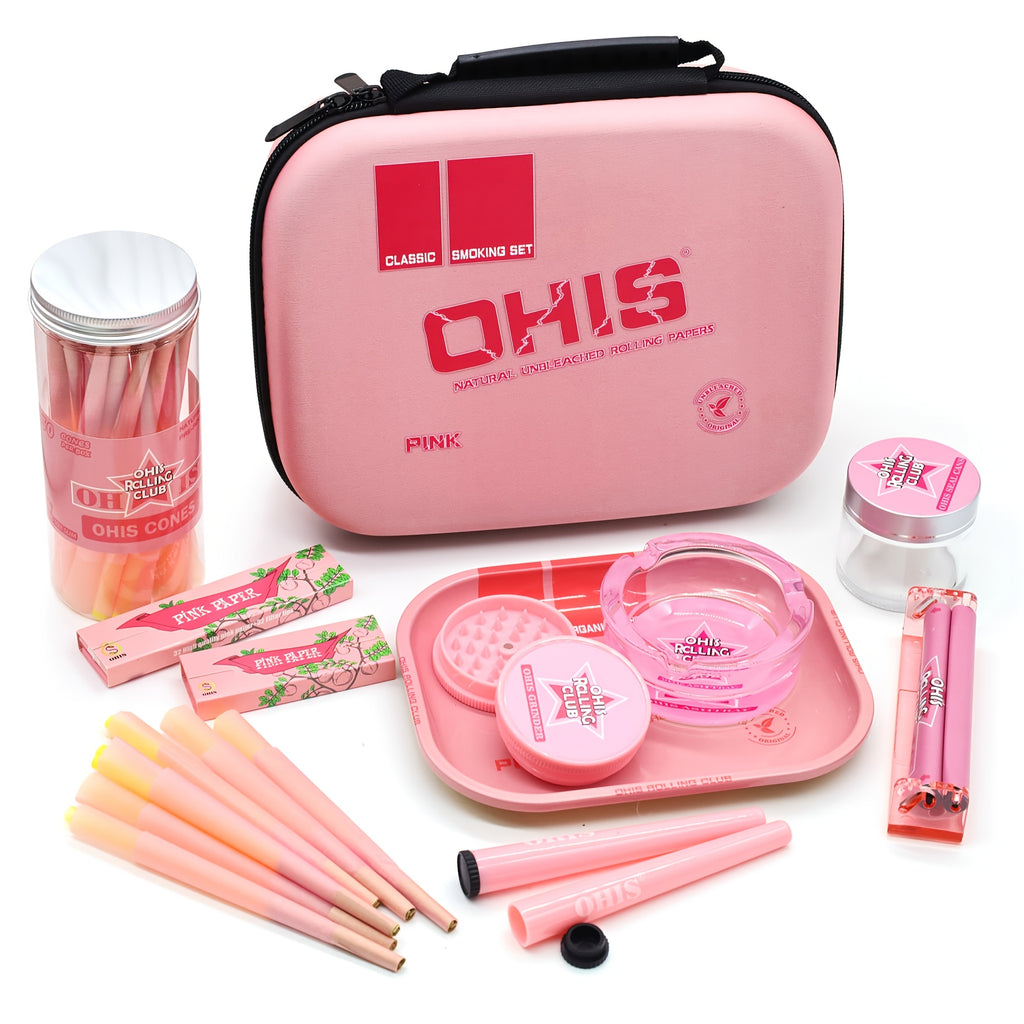 Kit Fumeur 11pcs : Mallette EVA, Grinder, Feuilles, Cendrier, Tubes by LSDLBoutique.ch