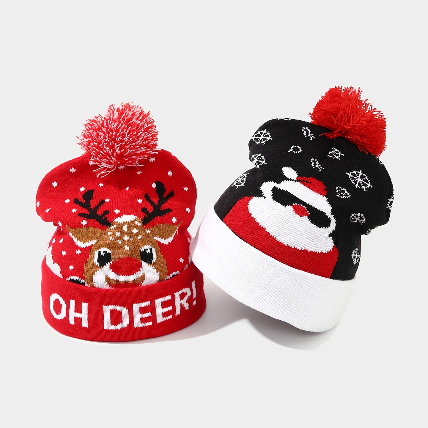 Bonnet De Noël Renne Bonhomme De Neige Sapin Avec Pompon Unisexe Édition Raffinée by LSDLBoutique.ch