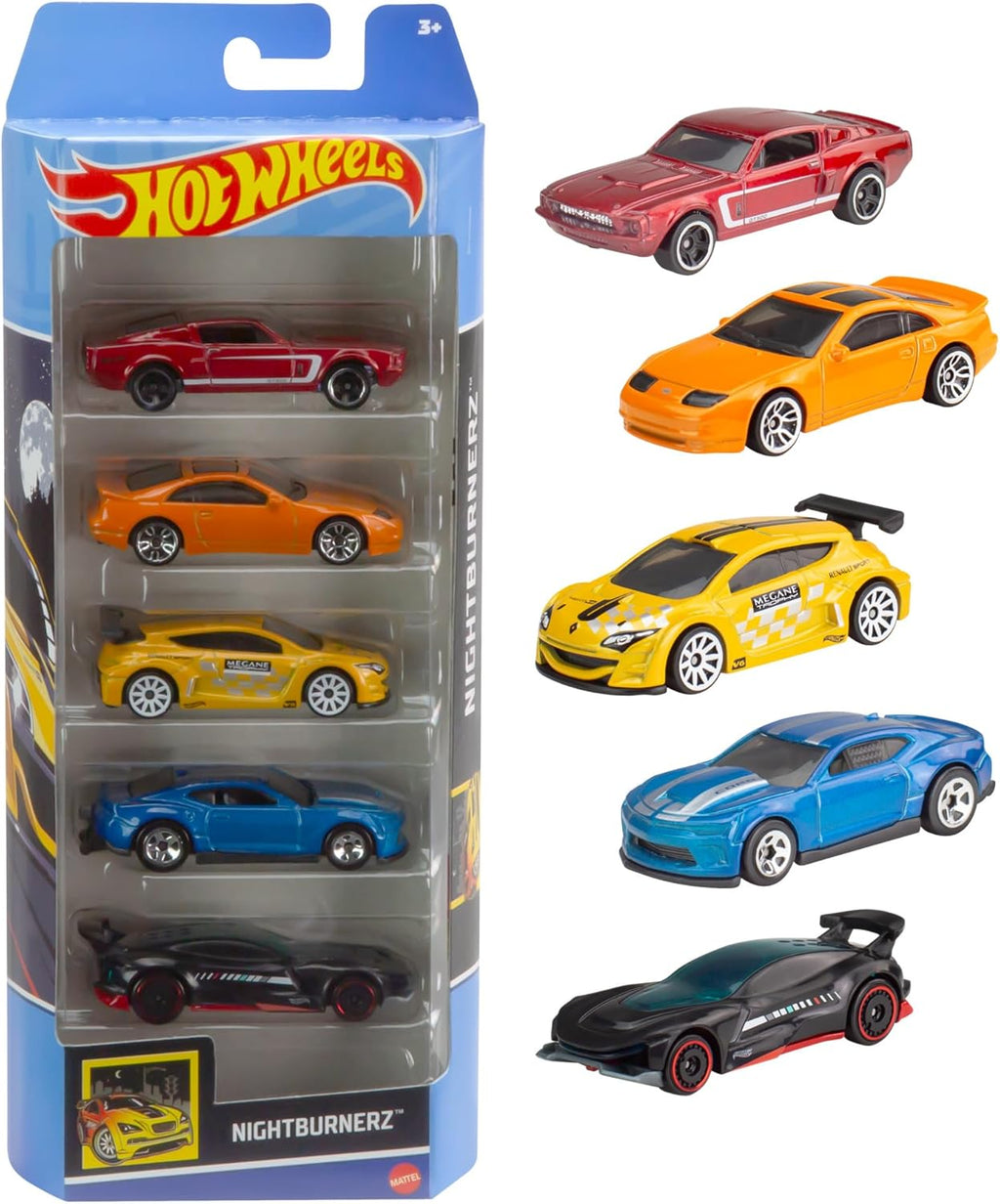 Hot Wheels Lot De 5 Voitures, Courses Extrêmes, Véhicules Jouets À L'Échelle 1:64 avec Détails Et Décors Réalistes, Voitures De Collection, Jouet pour Enfant de 3 Ans et Plus, 1806