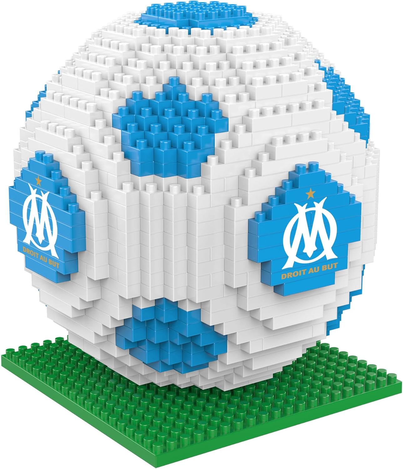 FOCO Licence Officielle Olympique de Marseille Modèle 3D de Jouet de Football en Briques BRXLZ