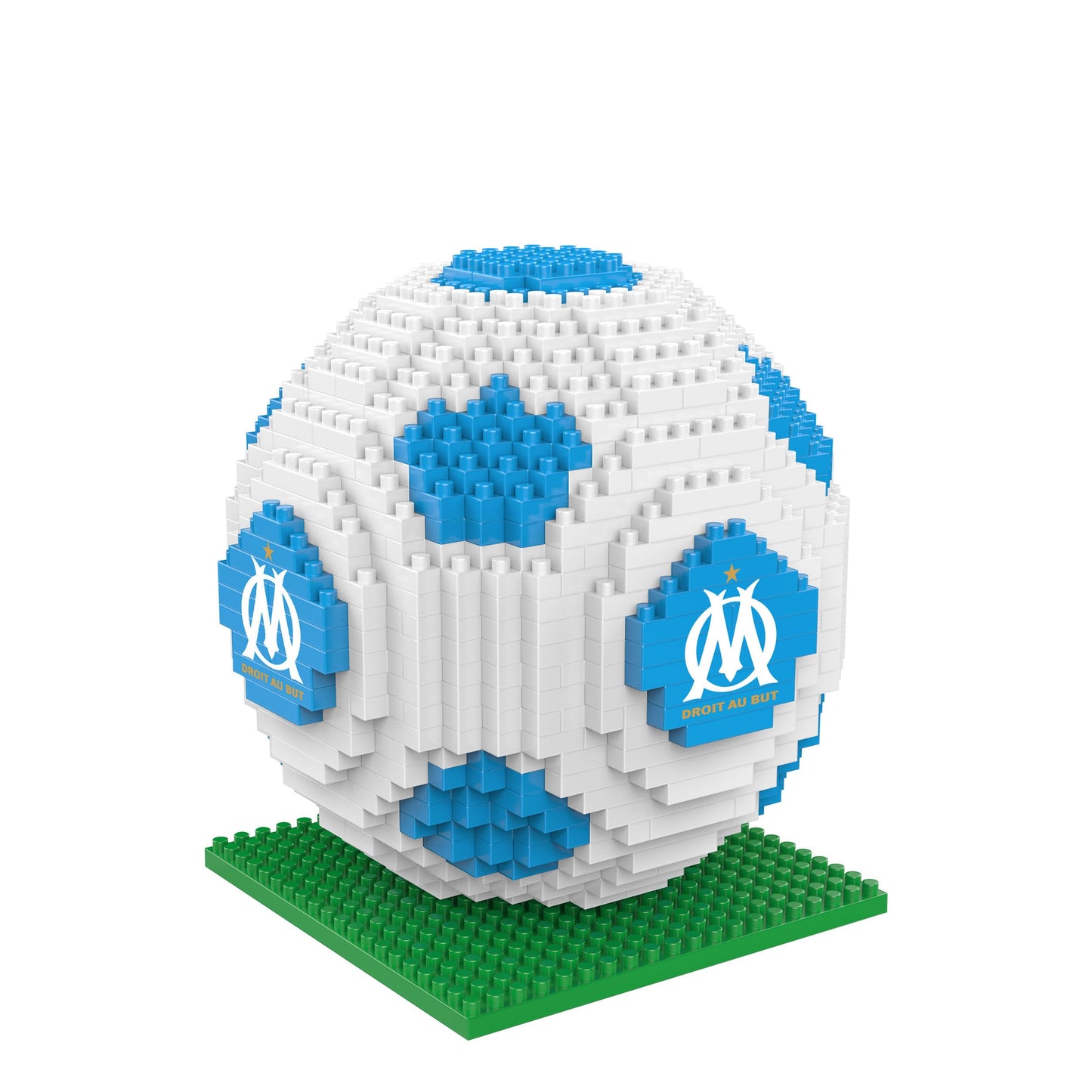 FOCO Licence Officielle Olympique de Marseille Modèle 3D de Jouet de Football en Briques BRXLZ