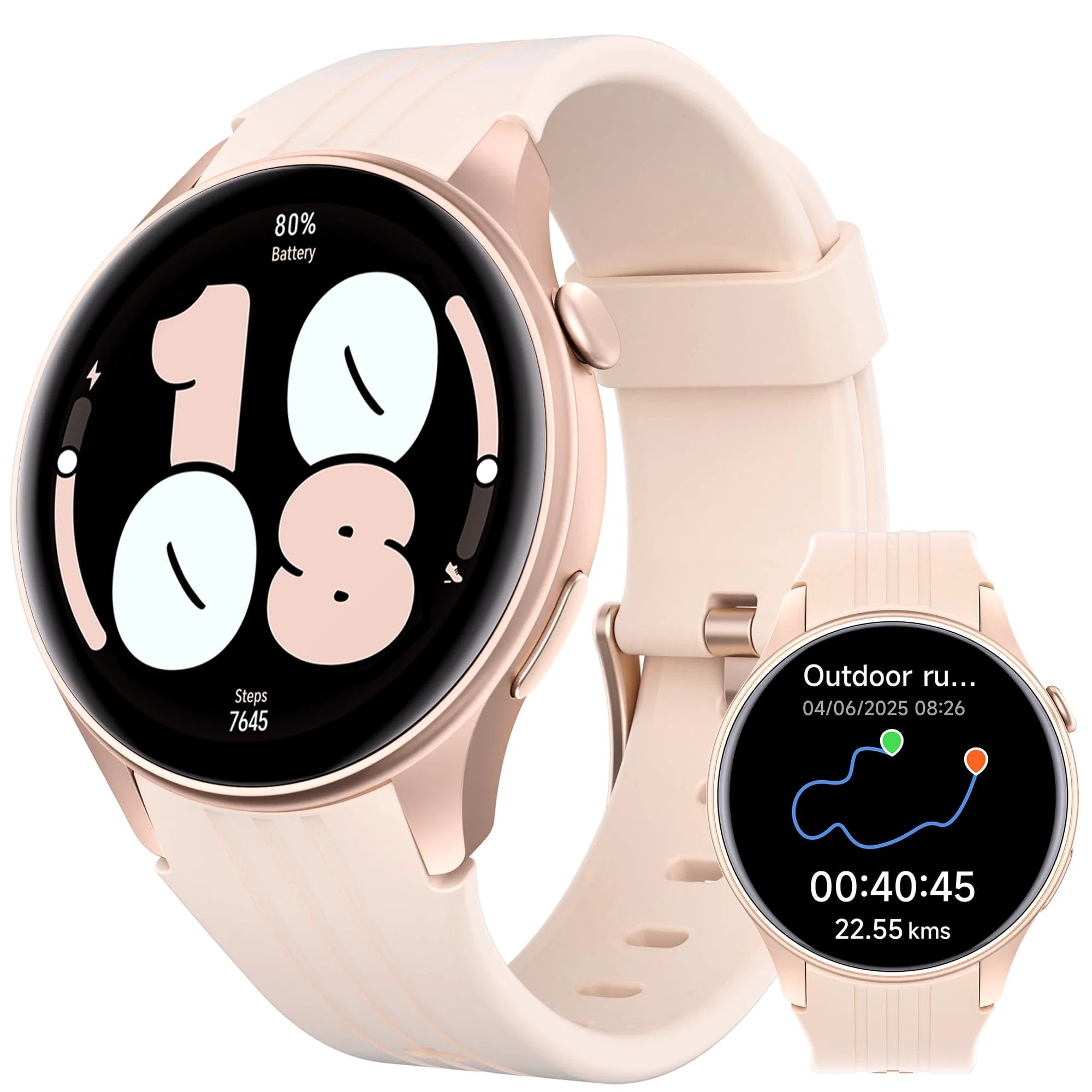 Parsonver Smart Watch with Built-in GPS, Smartwatch with Bluetooth Calls, 100+ Sports, Heart Rate and Sleep, IP68 Waterproof, Smart Watch for Android/iPhone (Black, 43 mm)