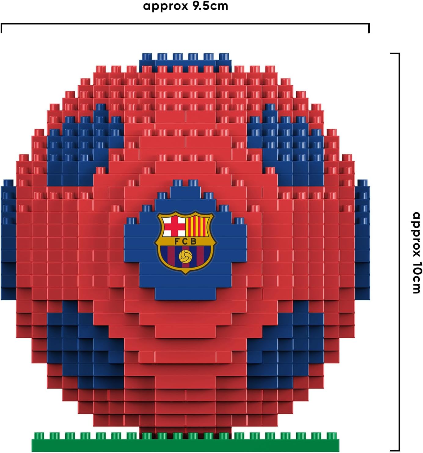 FOCO Jeu de construction de football 3D en pierres BRXLZ, motif Barcelone FC, produit sous licence officielle