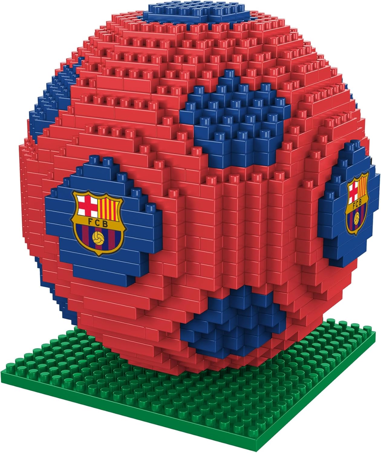 FOCO Jeu de construction de football 3D en pierres BRXLZ, motif Barcelone FC, produit sous licence officielle