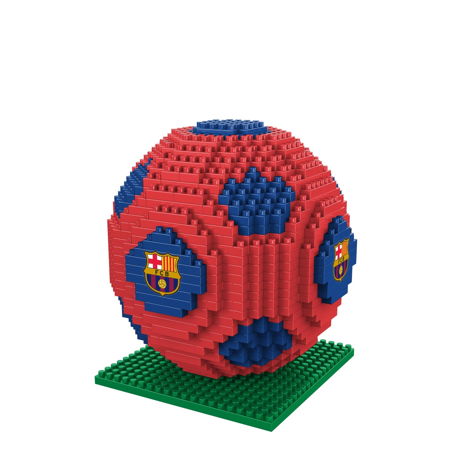 FOCO Jeu de construction de football 3D en pierres BRXLZ, motif Barcelone FC, produit sous licence officielle