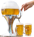 InnovaGoods - Distributeur de Bière Réfrigérant 3,5L, Machine à Jus de Fruits, Fontaine d'alcool avec Réservoir à Glaçons, PMMA Transparent et Argent Métallique, 24x24x42 cm, sans BPA